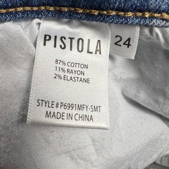 Pistola Monroe High Rise Slim Cigarette Jeans in Smith Wash 
Size 24 - Picture 9 of 12